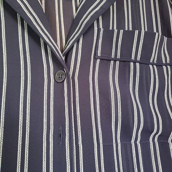 Michael Kors Pajama Style Button Up Front Shirt Medium Casual Chic - Picture 4 of 7